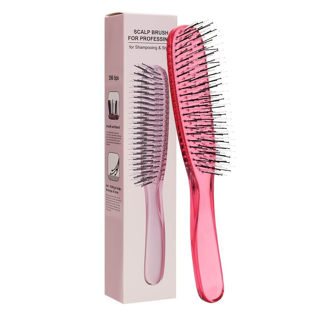1pc Transparent Smooth Hair Massage Comb, With Massage Function - Anti- Hairbrush, Making Hair Smooth And Knot-free, Transparent Detangling Comb Head Massage Hairbrush, Suitable For All Hair Types