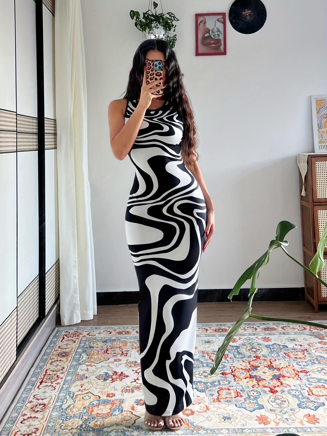 women's tie dye maxi dress
