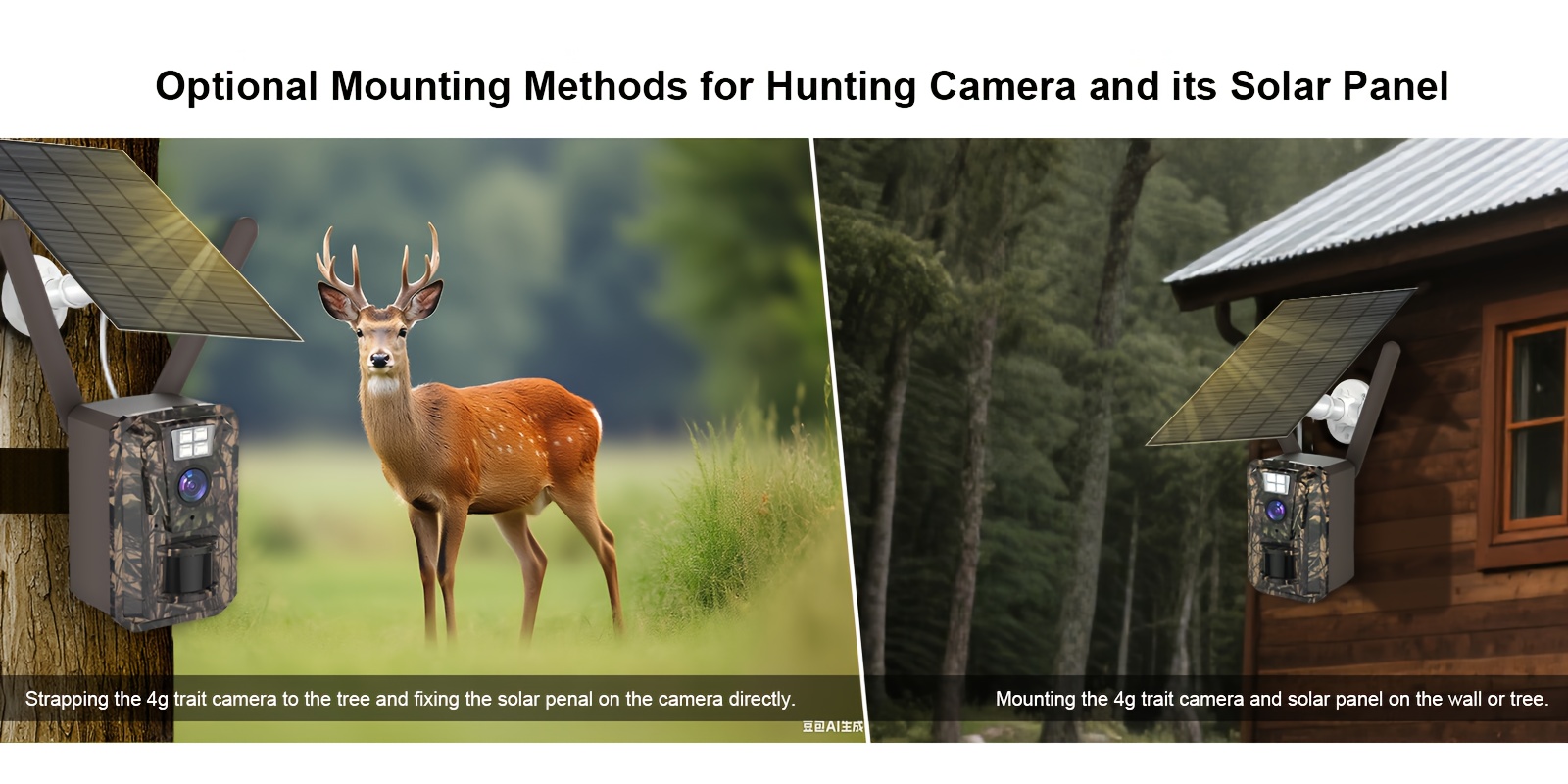 4 Cámaras de Caza Inalámbricas, Monitoreo de Vida Silvestre, Vigilancia Remota, Configuración Portátil, Cámara de Alta Calidad, Batería de Larga Duración, Sensor de Alto Rendimiento, Cámara Activada por Movimiento, Para Investigadores de Vida Silvestre y Propietarios de Granjas, Cámara de Senderos