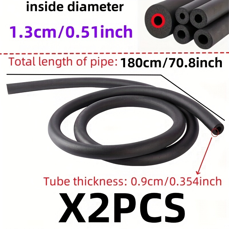 TEMU Pipe Insulation Foam Tubes - 2 Pack, 70.87inch Pipe Covers For Protection, Outdoor Water Pipes Thermal Insulation