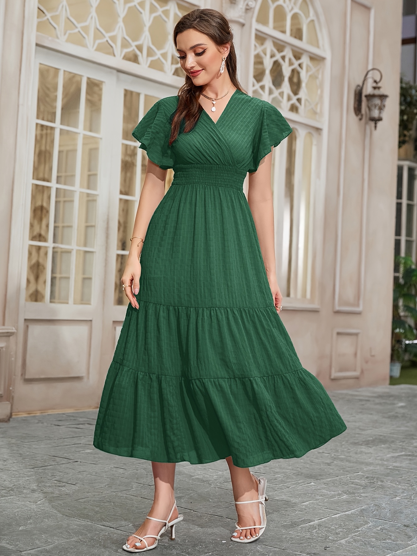 green and yellow floral maxi dress Secret Garden Floral Dress CHARTREUSE / M / D31051