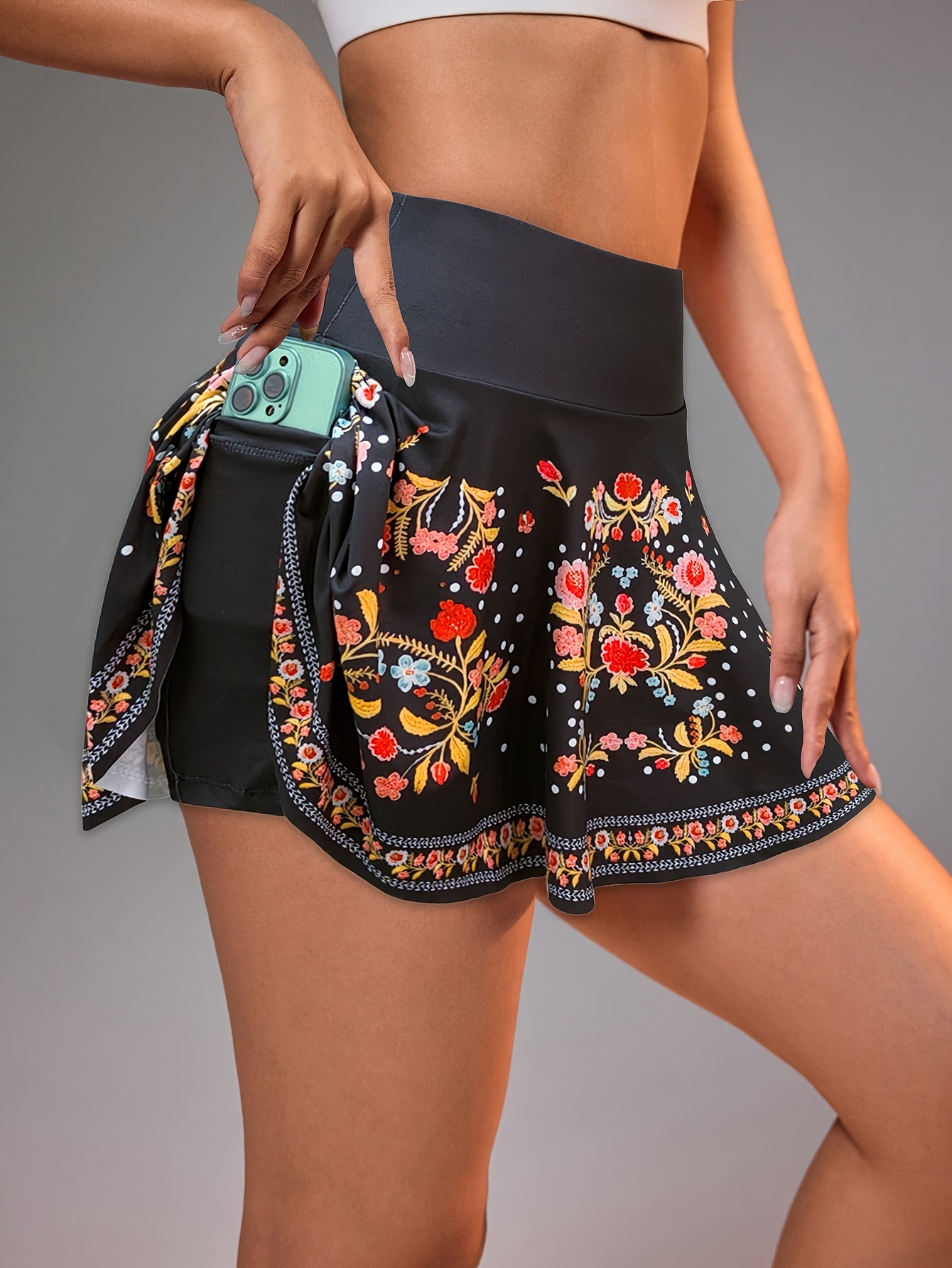 gonna corta stampa donna cellulare gonna Temu Italy