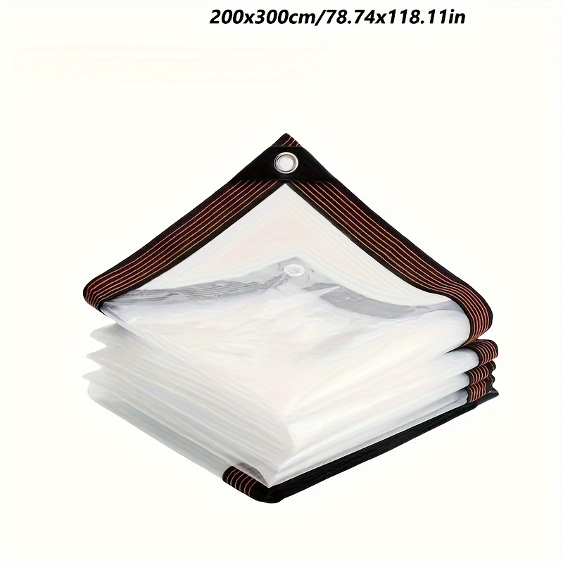 TEMU Outdoor Rainproof Cloth, Windproof Cloth, Transparent Courtyard Balcony Rainproof Cloth, Sunshade Rainproof Cloth, Thickened And Weighted