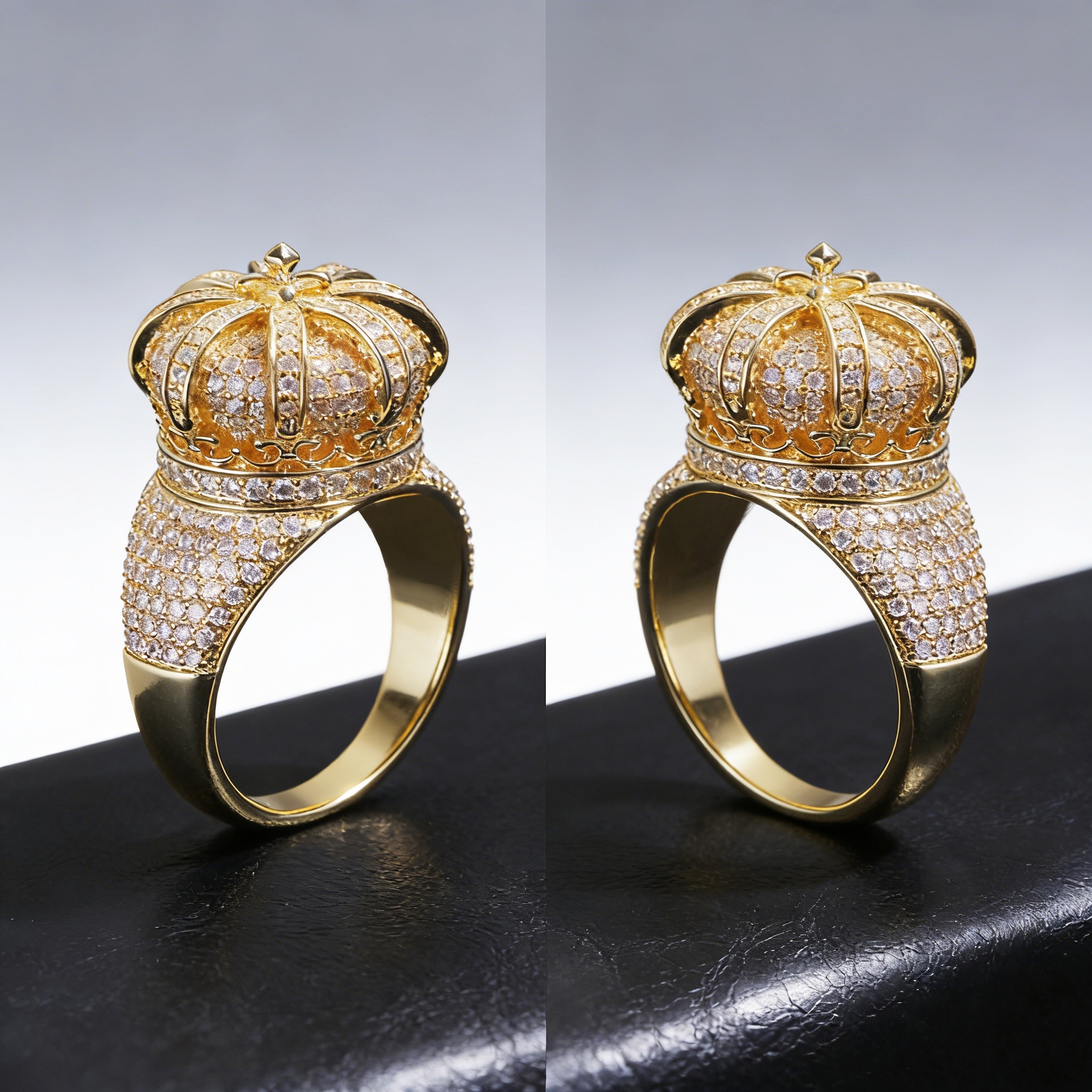 Men's Premium-Style Hip-Hop Crown Ring for Parties