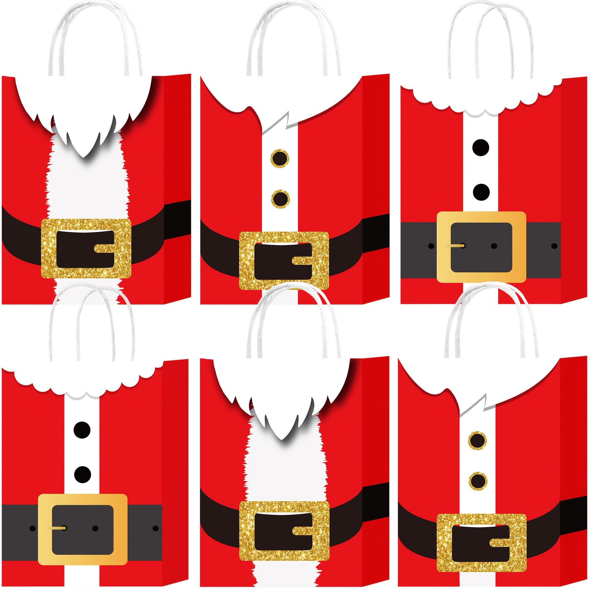 

32pcs Christmas Gift Paper Bag With Handle Christmas Gift Bag Santa Claus Gift Bag Party Gift Bag Christmas Gift Bag Holiday Decoration