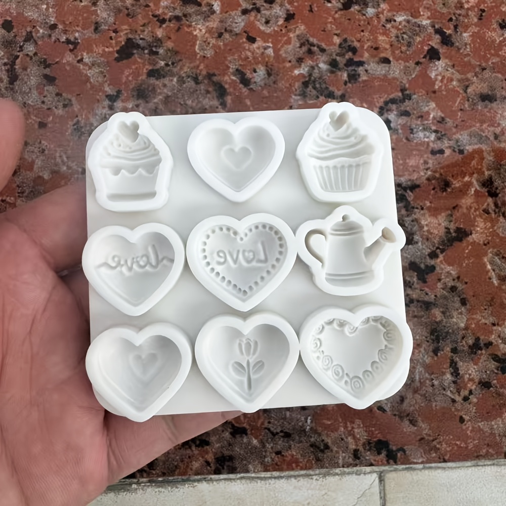 Valentine's Day Dessert Heart Cake Decorating Baking Silicone Mold, Fondant Silicone Mold