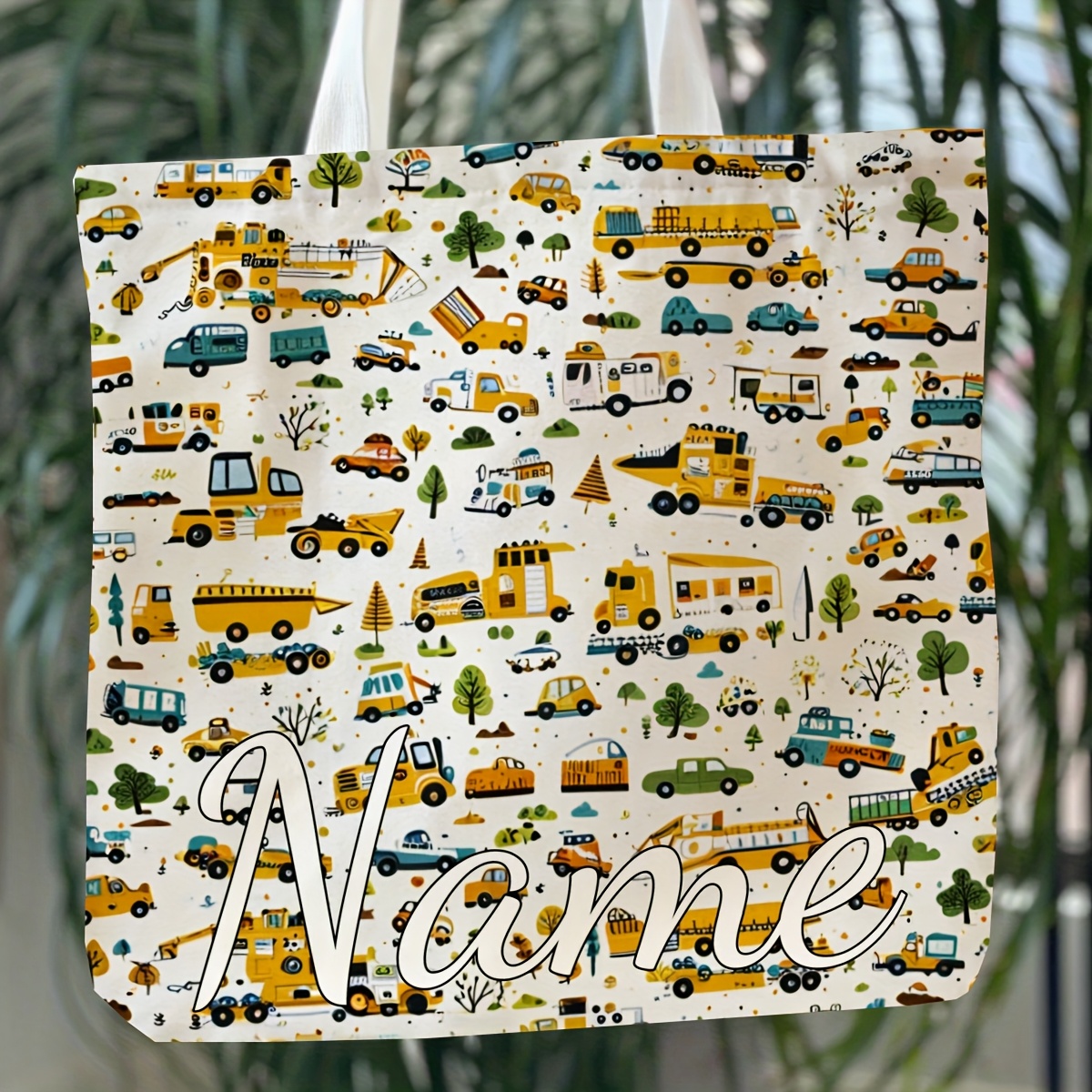 TEMU Sac fourre-tout personnalisable pour femmes, style dessin , avec personnalisé, , grande , parfait pour anniversaires, cadeaux d'automne,