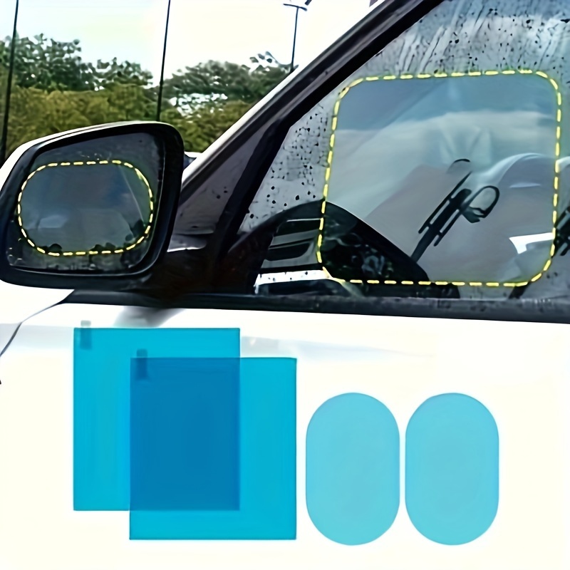 

2pcs/4pcs Car Mirror Film Rain And Fog Waterproof Transparent Film Accessories