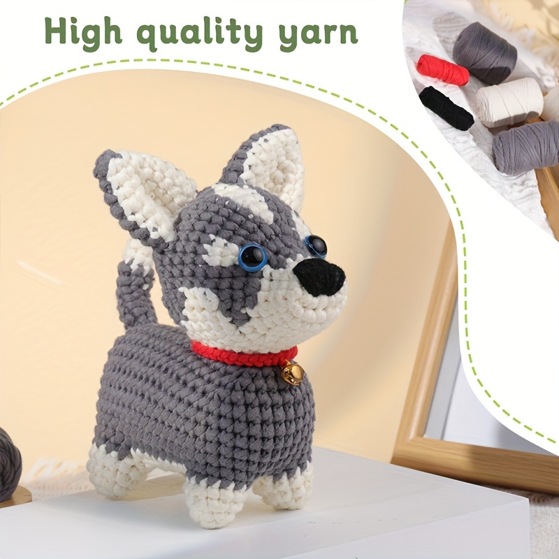 New Handmade Diy Knitting Kit Gray Wool Featuring An - Temu