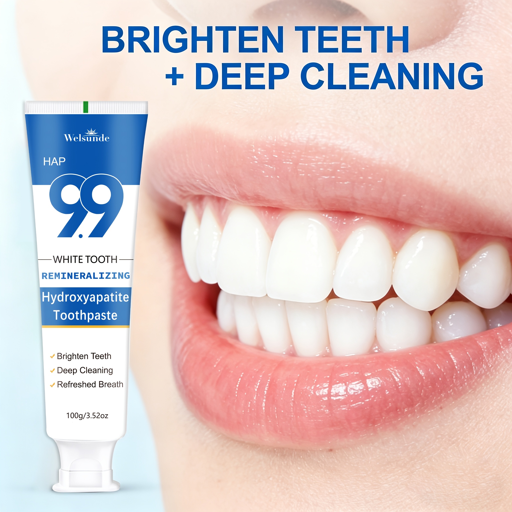Image of New Powerful Toothpaste, Contains Hydroxyapatite, Peppermint Essential Oil Deep Cleaning Paste, Strengthen , Basic Cleaning, Portable Travel-friendly Formula, For Men&women, Suitable For Daily Use