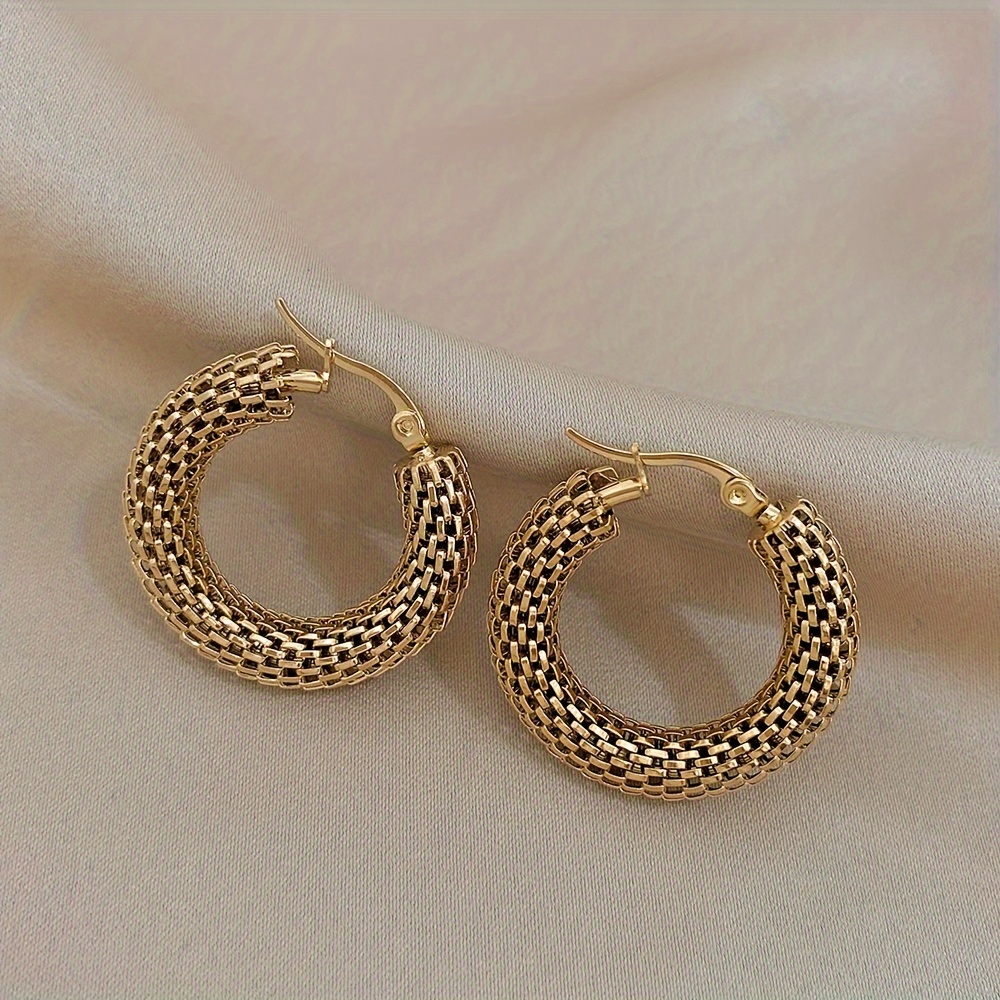 

1pc Elegant Stainless Steel Hoop Earrings, Sexy & , , No Gemstone, Women's Fashion Jewelry, & Parties, Accessory