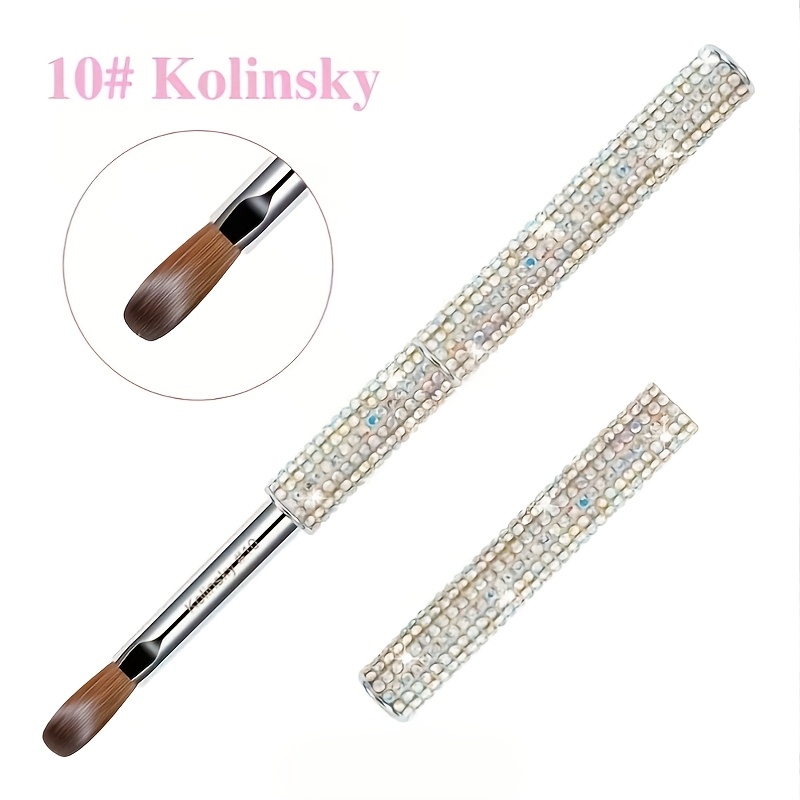 TEMU A Kolinsky Acrylic Nail Brush With A Gradient Handle - Professional Acrylic Application Tool For Extended Nail Art And Nail Design, Suitable For