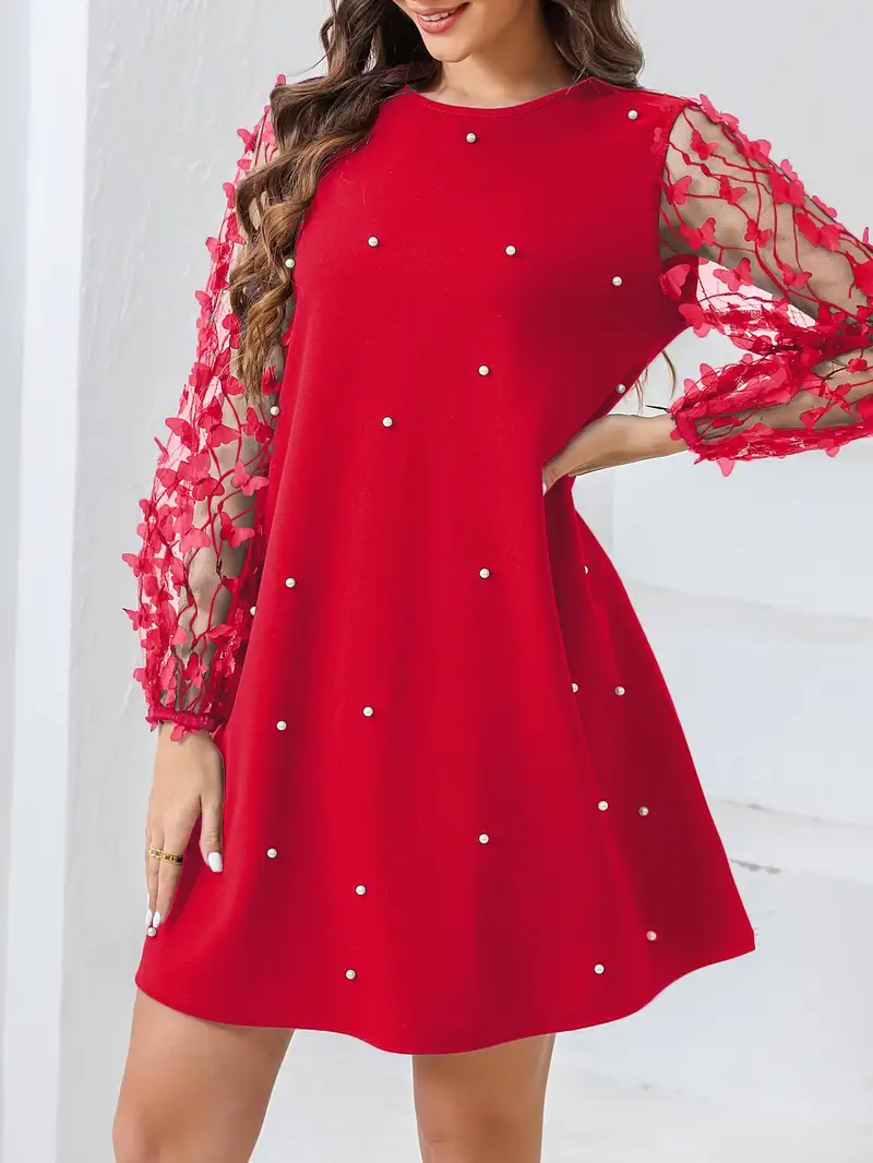 womens plus size mesh pearl dress - Temu Ireland womens plus size mesh pearl dress - Temu Ireland
