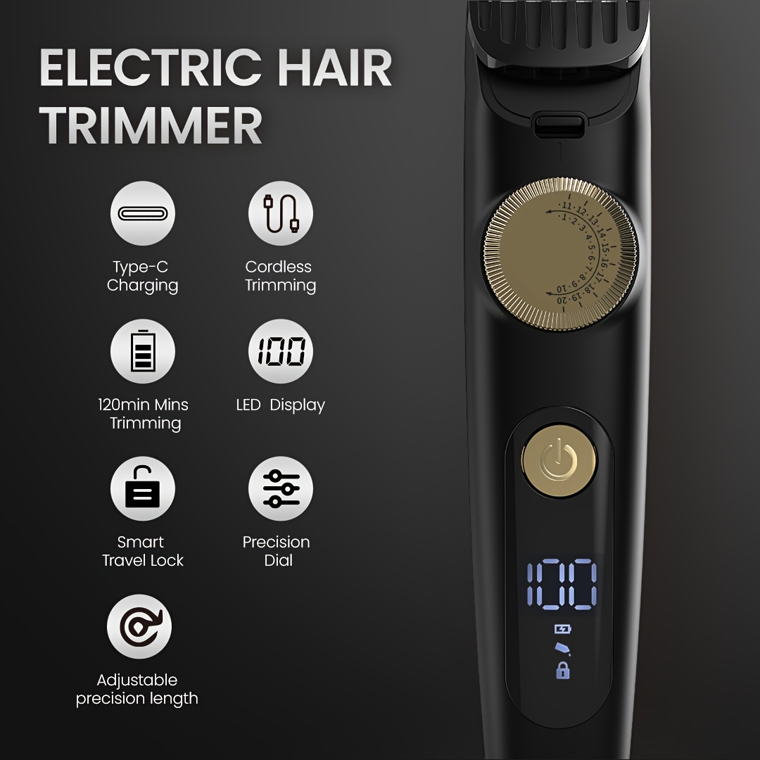 Performance Hair Clippers with 2 Attachments And Adjustable Length Settings, Corded Or Cordless Trimmer for Hair And Beard, Gifts for Men