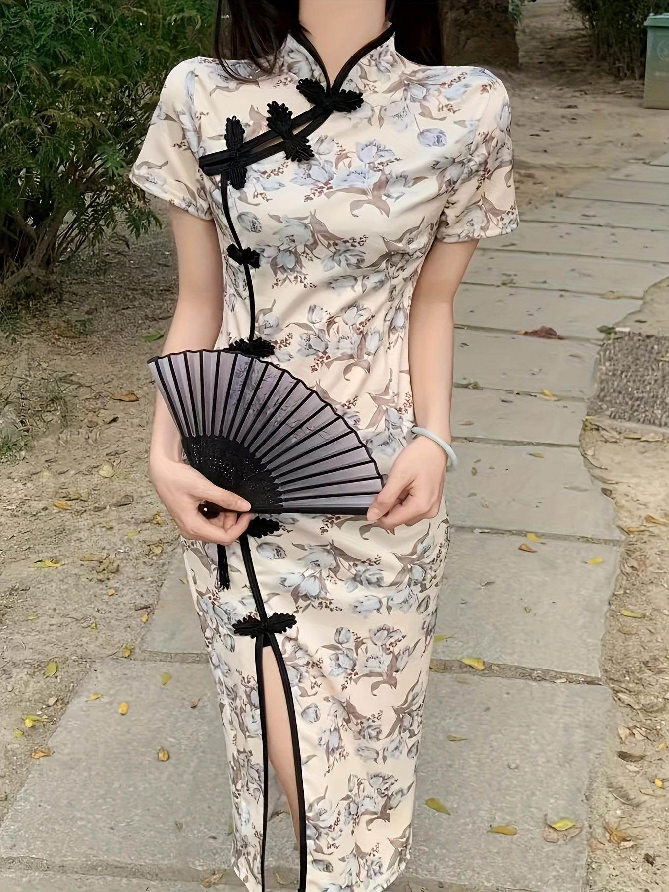 chinese dames korte mouw lange jurk Temu Netherlands