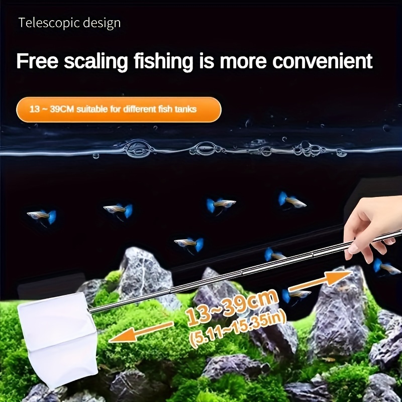 3d Telescopic Fish Tank Catch Net Aquarium Catching Shrimp Net Retractable  Small Stainless Steel Rod Round Shape Fishing Net - Temu United Arab  Emirates