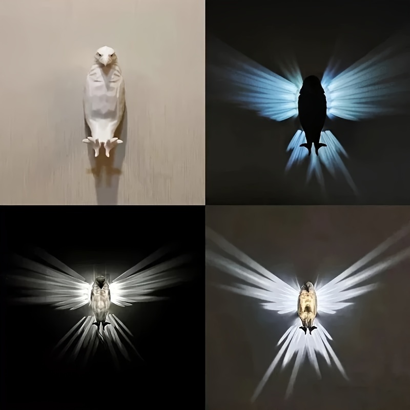 3d projection wall lamp battery powered modern decorative light for indoor ambiance 0