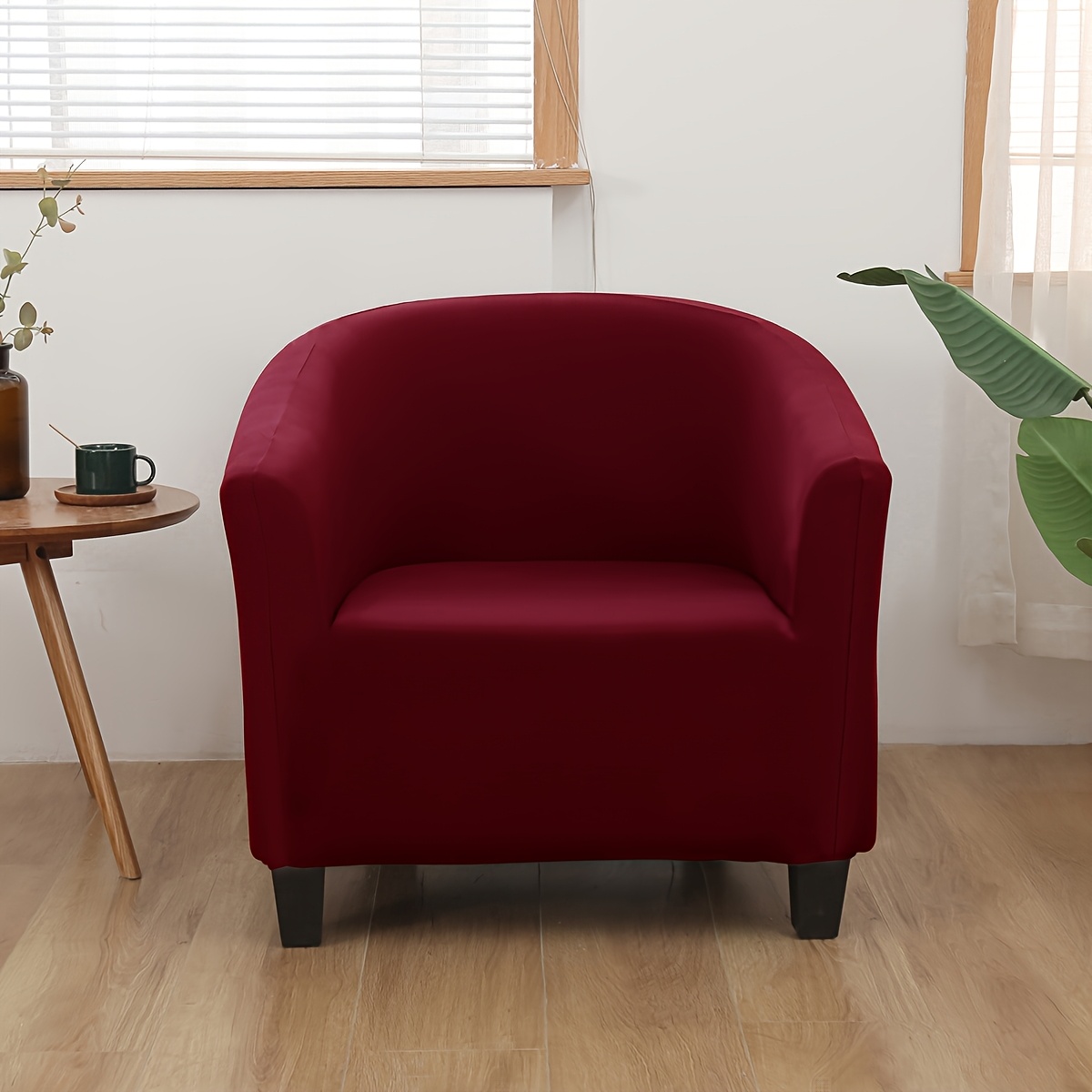 TEMU 1pc Fiber Fabric Stretch Bathtub Cover Club Chair Cover Chair Cover Solid Color Sofa Chair Cover Stretch Armchair Sofa Cover Removable Washable