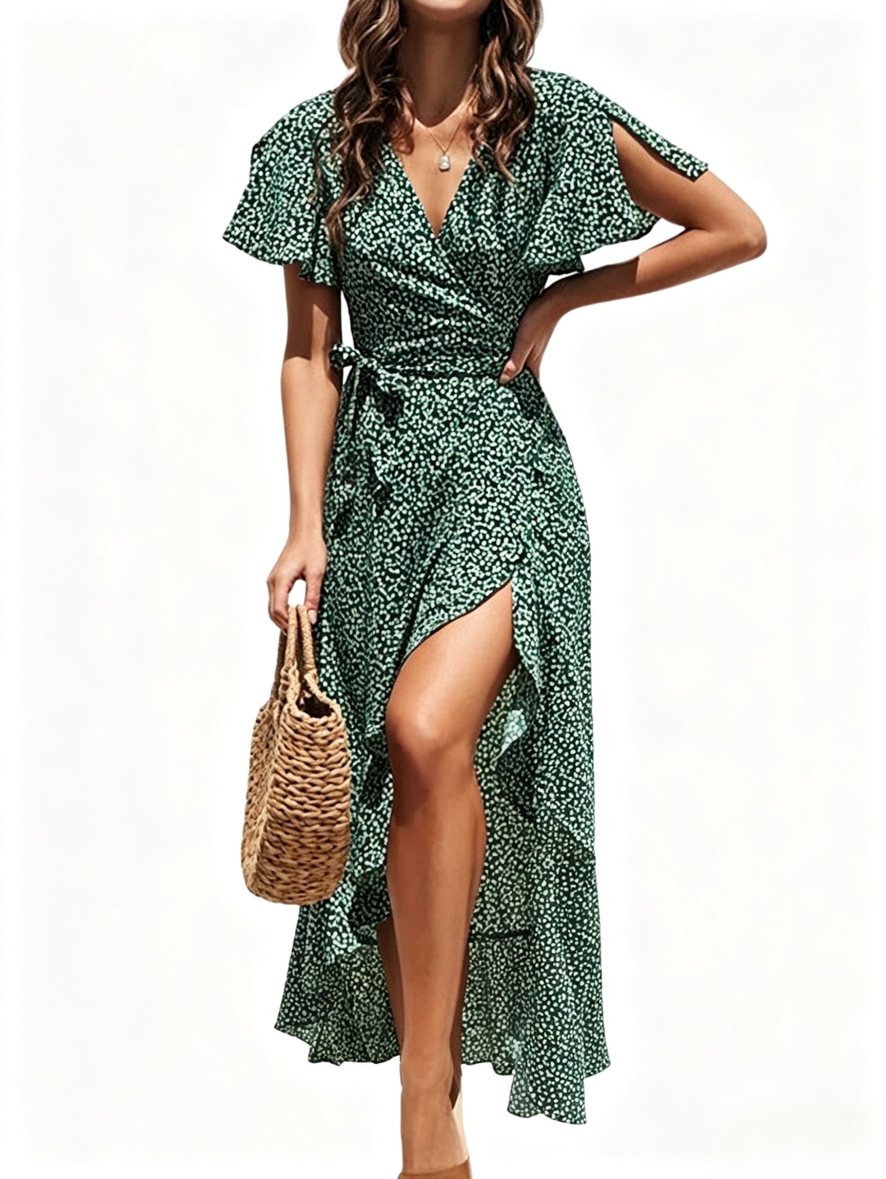 wrap dress sold on Temu United States