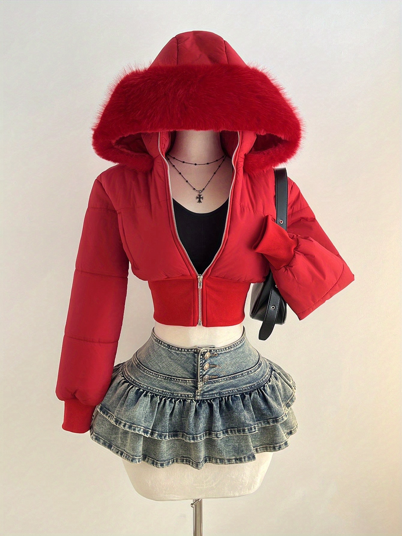 Manteau Streetwear Vintage Court Pour Femme - Veste Costume à Manches Longues Élégante