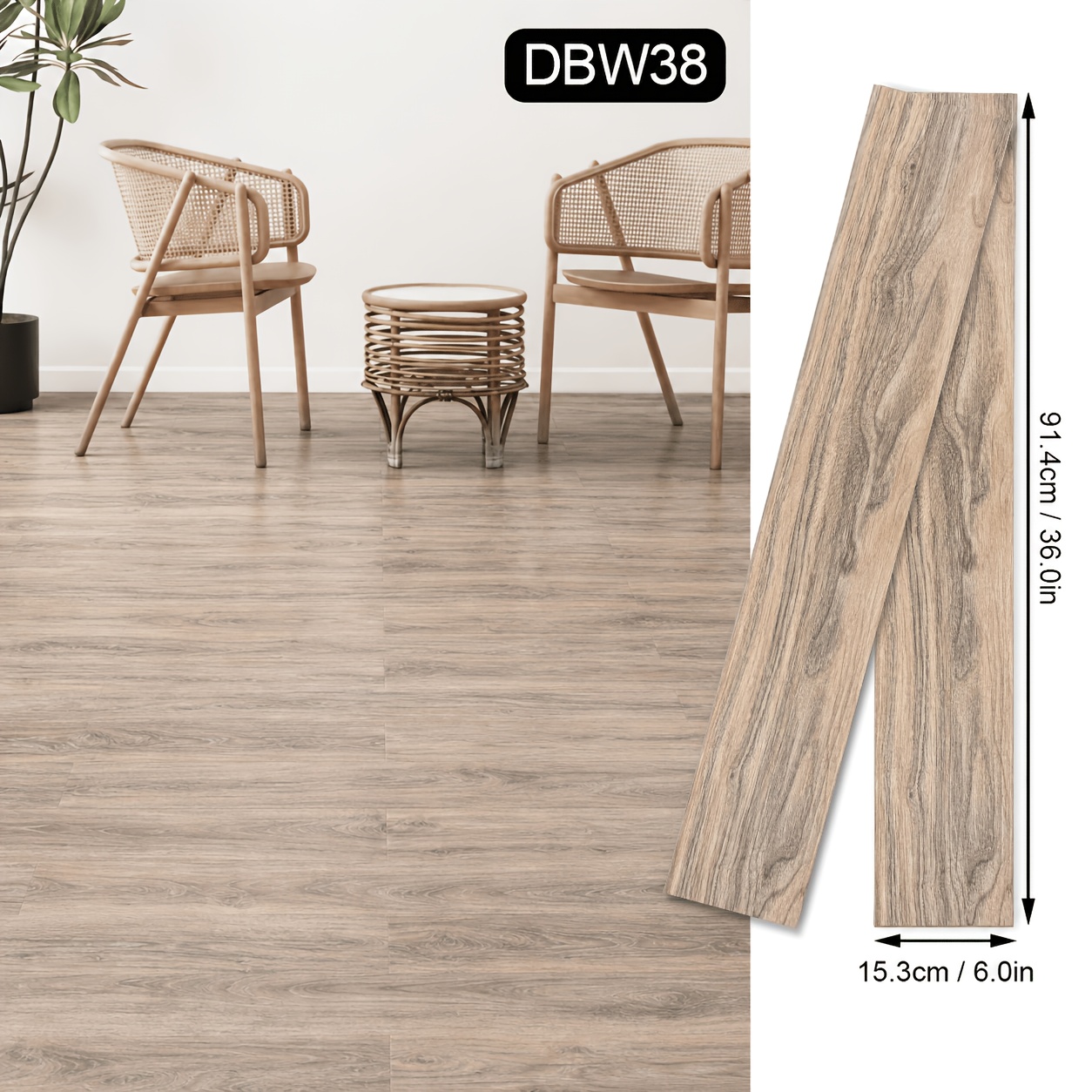 Image of 36pcs Of Pvc Flooring Coverings, Self-adhesive Bonding Tiles, Vinyl Flooring, Waterproof, Non-slip, Optional Composite Flooring, Suitable For Kitchens, Living Rooms And Bathrooms