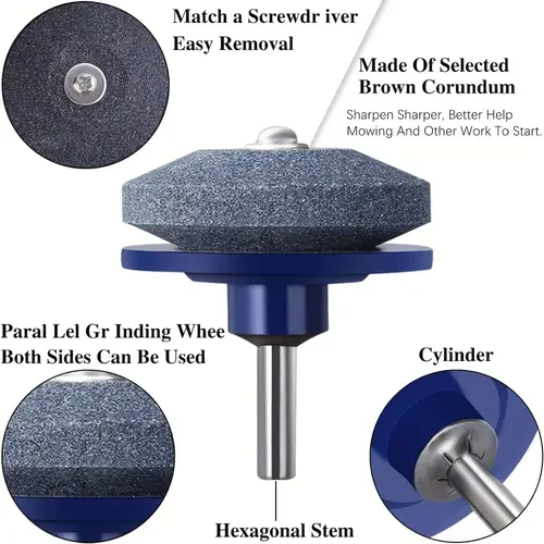 the 4pcs lawn mower blade sharpener 1pc balancer is suitable for hand drill