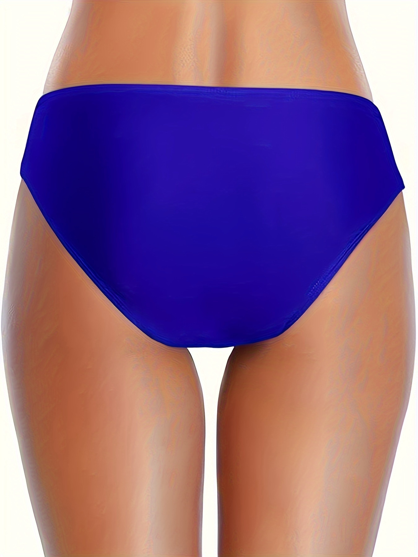 Criss Cross Ruched Swim Briefs, High Stretch Stylish Plain Or Color Block Bikini Bottoms, Women's Swimwear & Clothing