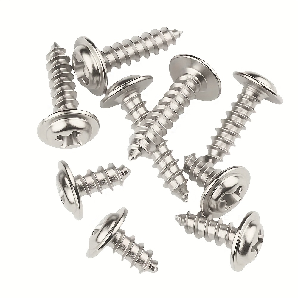 Image of 100pcs Cross Disc Round Head Screws 0.78/1.18 Inches, M3 Pan Head Cross Drive Screws, Carbon Steel Nickel Plated, Used For Diy Production Of Wooden Furniture