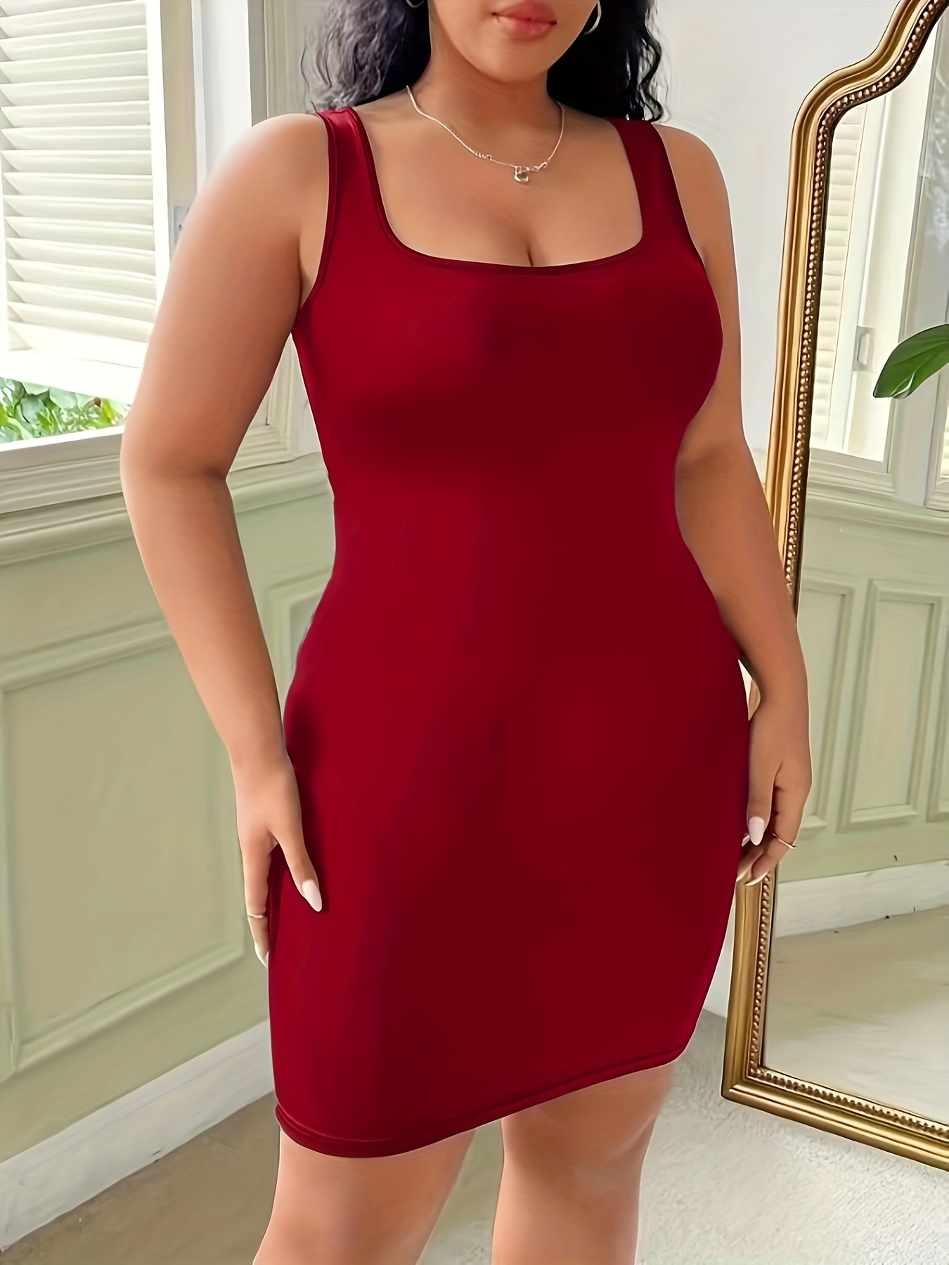 slim fit dress slacks Plus Size Strapless Bodycon Dress main image 1