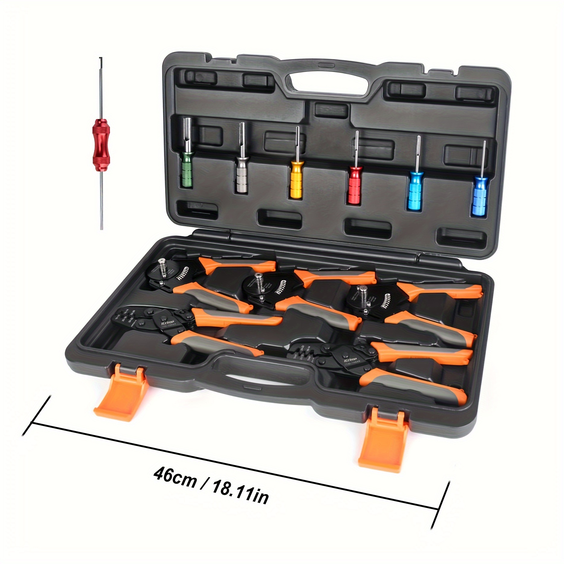 iCrimp Quick Change Ratcheting Crimper Tool Kit, Automotive Service Kit,  Crimping IWS4 Connector, Insulated & Non-insulated Terminal, Dupont  Connector