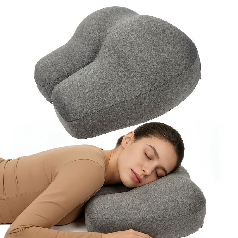 1 -shaped Foam Pillow Suitable For Side/back/stomach Sleepers - With Removable And Washable Polyester Pillowcase, High Quality, Suitable For Multiple , A For Home Relaxation!