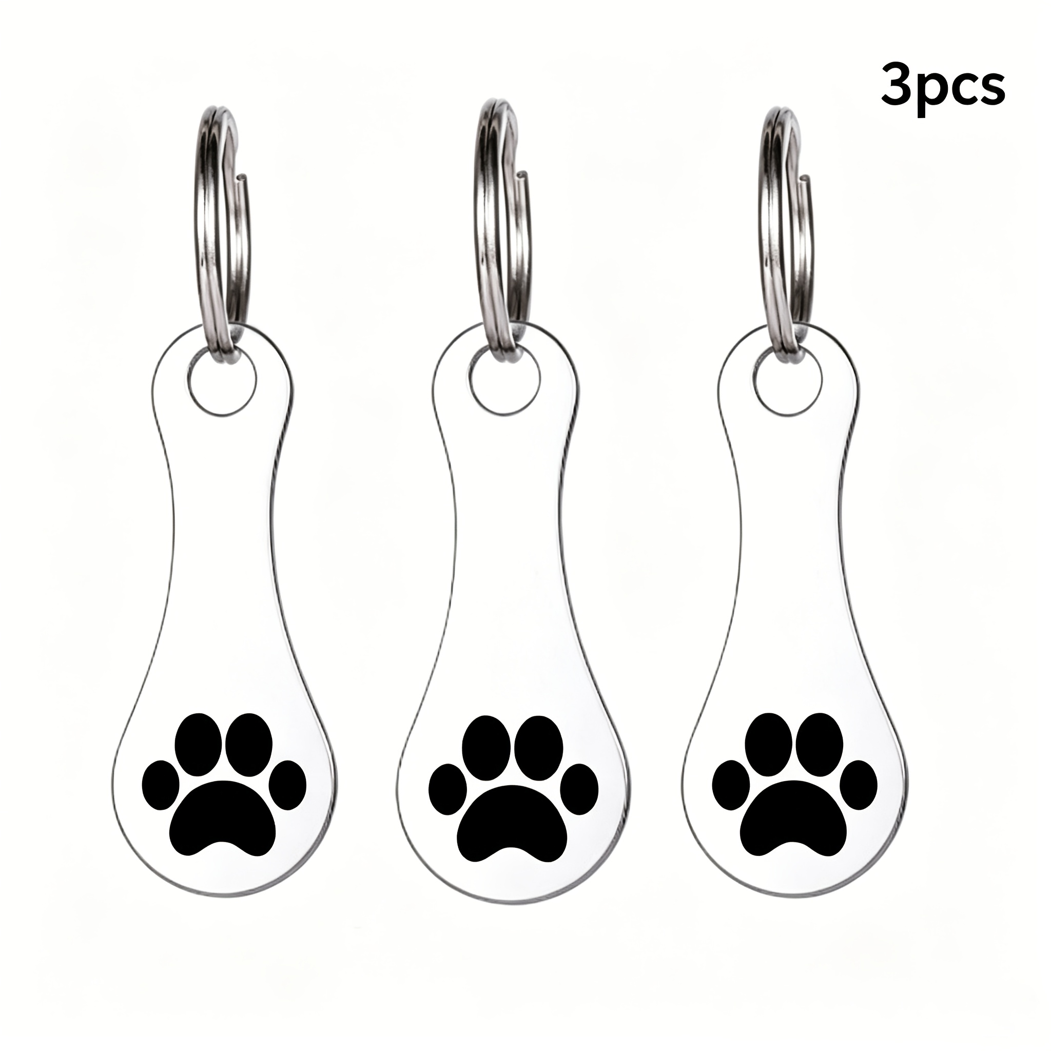 TEMU 3pcs Convient pour Supermarché Chat Patte Chariot Jetons Porte-clés | Clé de Chariot d'Achat - Porte-monnaie en Acier Inoxydable avec Insertion