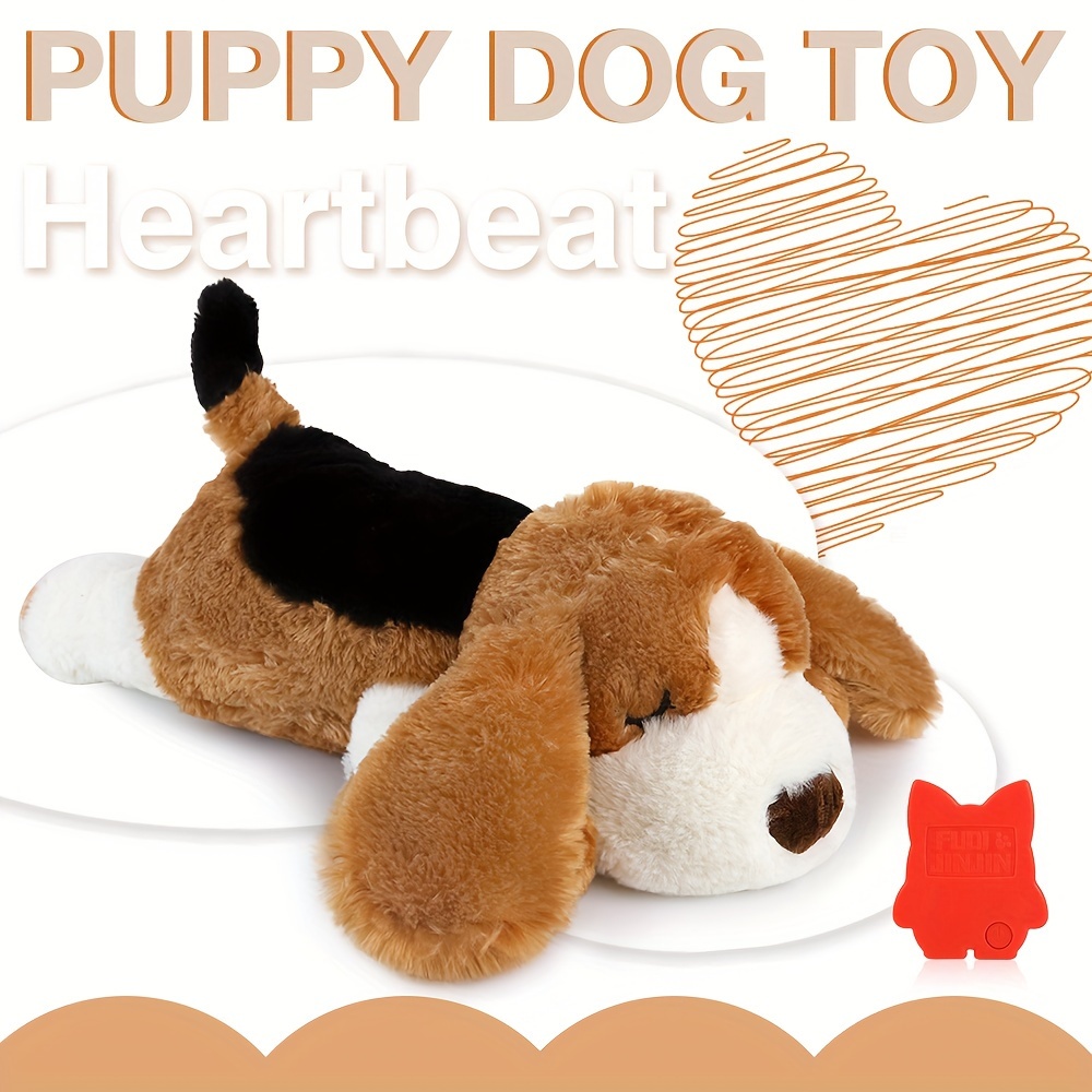 

Pet Heartbeat Plush Dog Toy - & For Puppies, Interactive Squeaky Chew Toy For All Breeds