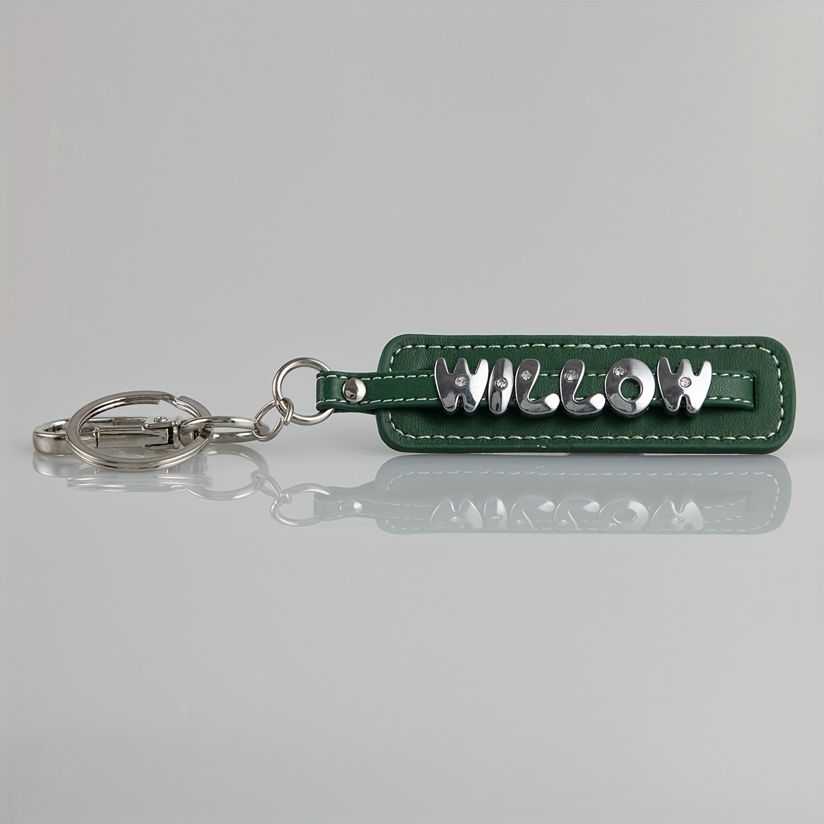 TEMU Customizable Name Keychain With Smooth Alloy Letters & Pu Leather - Personalized Couples Keychain, Valentine's Day Gift, Back To Accessory, Car