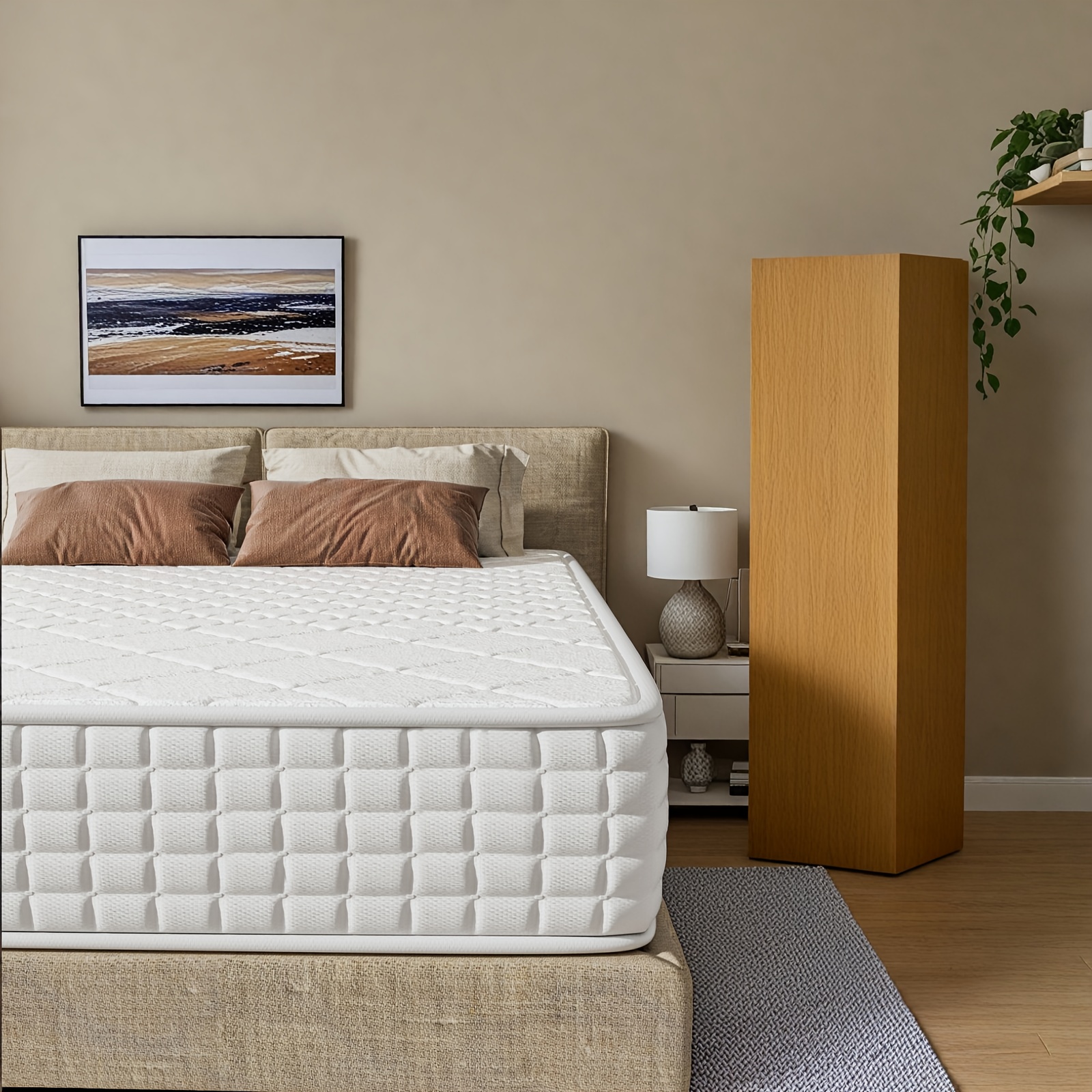 Mattress, 24cm Individual Mattress, Inner Box with Memory Foam and  Supportive *s, Motion Isolation, Medium Firm, Matt