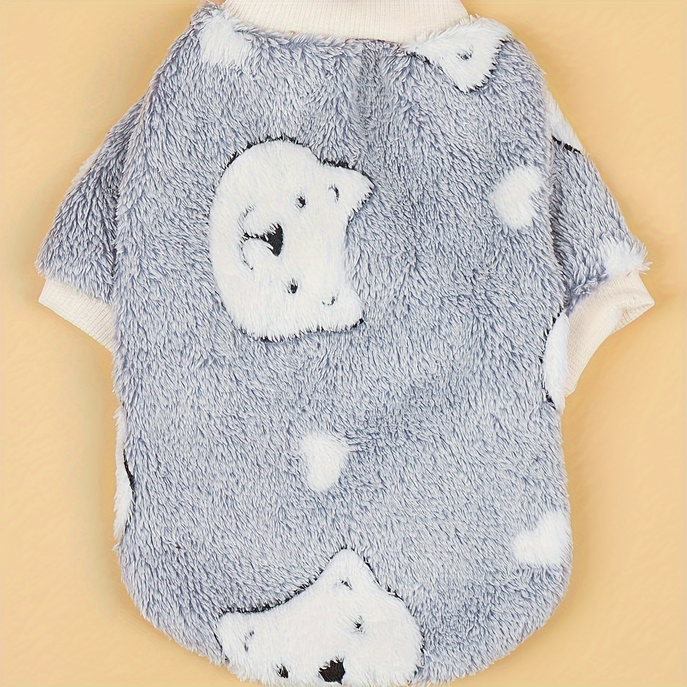 TEMU 1pc Of Fleece Pet Hoodie With A Furry Bear Pattern