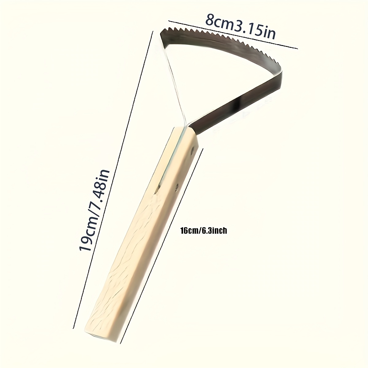Stainless Steel Manual Remover With Wooden Handle – Ergonomic Standing Design For Garden & Sidewalk Cleaning, Durable Metal Structure For Efficient Removal