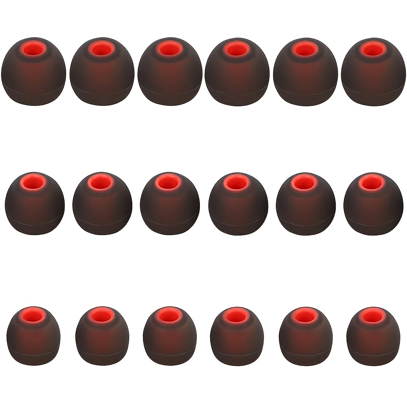 TEMU 9 Pairs Earbud Tips, Soft Replacement Earbud Accessories, Black Replacement Set Suitable For Most Earphones (3 Pairs Each Of Small, Medium, And