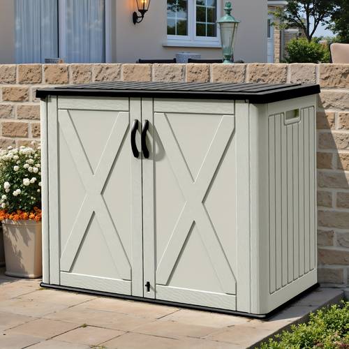 shelves separately 520 gallon and 260 gallon resin deck box christmas gifts lockable patio outdoor storage box for furniture garden tools and tools storage waterproof outside storage box free shipping