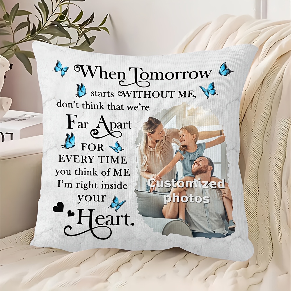 TEMU 1pc Of A Personalized Photo Pillowcase, Machine Washable, Tailored For Your Special Ones, , Memories. Ideal For Decorating Bedrooms, Living