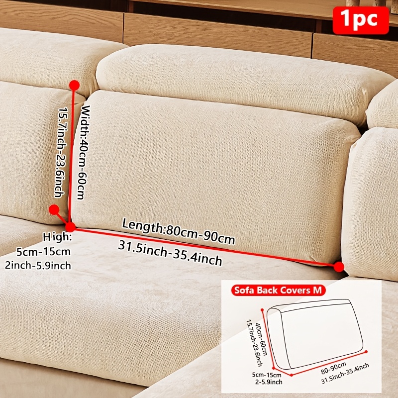 TEMU 1pc Solid Color Elastic Sofa Cover, Sofa Seat Cushion Cover, Full Wrap Sofa Seat Protector, & Wear Resistant, Reusable, Machine Washable, ,