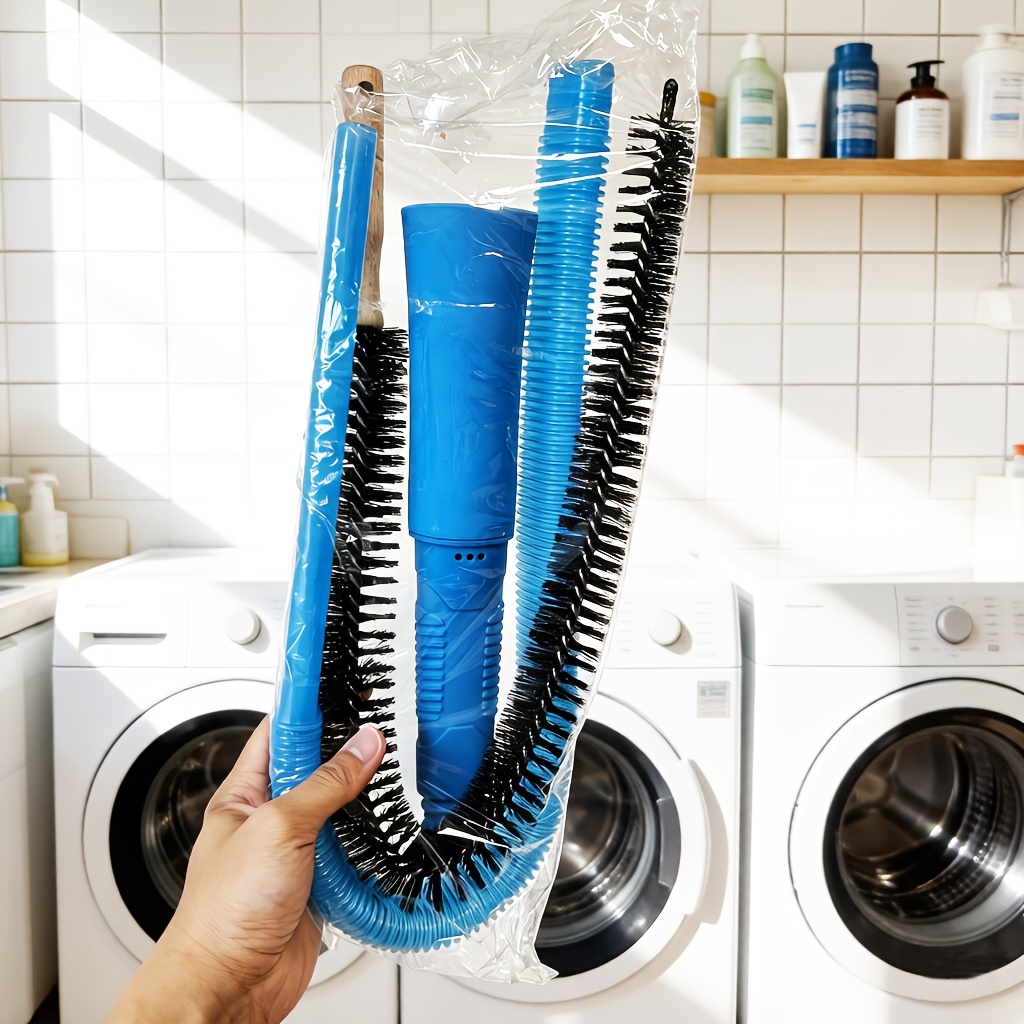 TEMU Practical Vacuum Cleaner Hose And Brush Set, Portable Dryer Vent Cleaning Tool, Dryer Lint Brush, Lint Remover Brush, High-pressure Washer, And