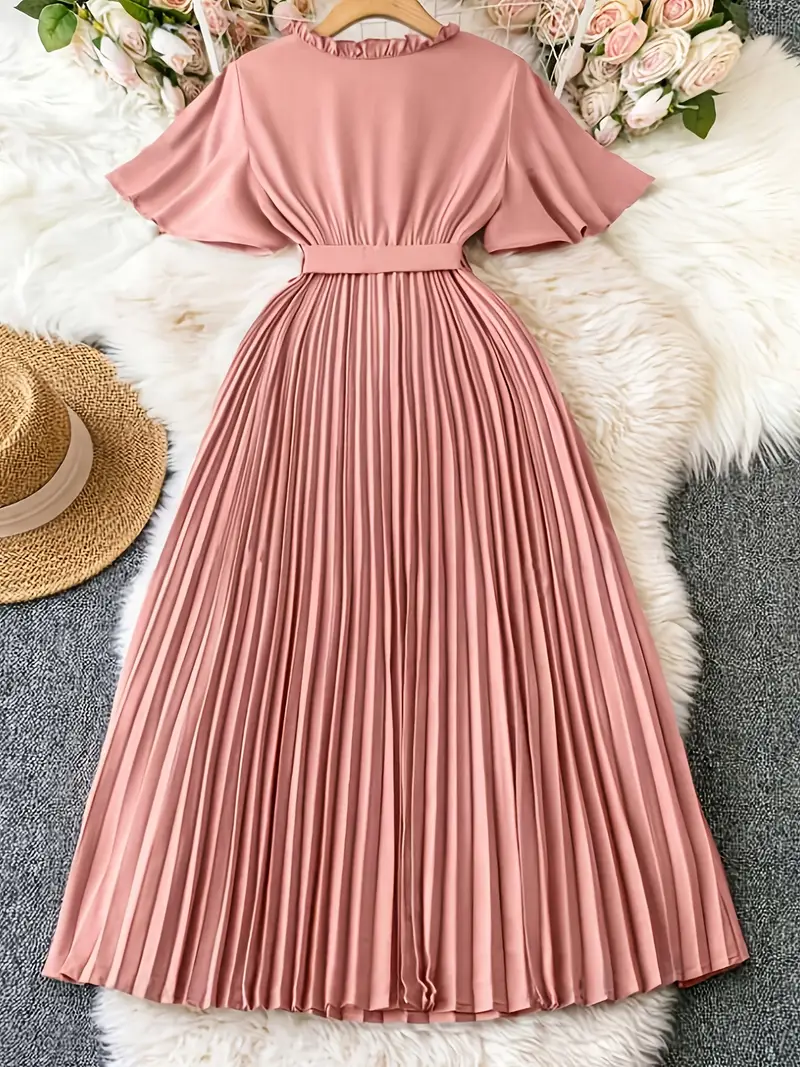 womens elegant high waisted pleated long dress - Temu Kuwait womens elegant high waisted pleated long dress - Temu Kuwait