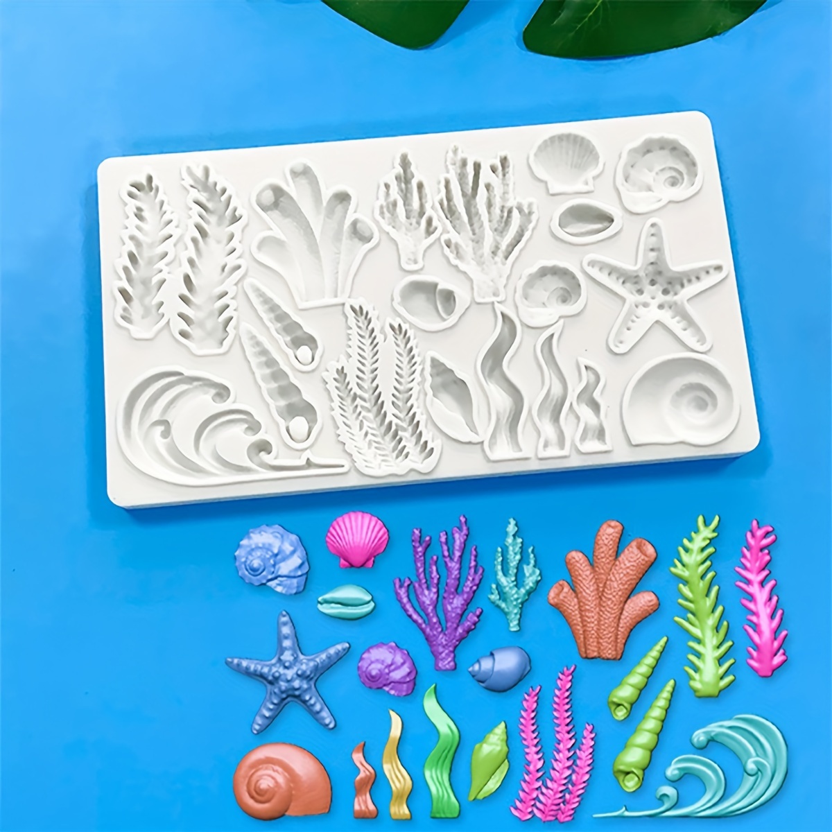 

Ocean-inspired Silicone Cake Mold Set - , , Coral & Starfish Designs - Ideal For Baking And Kitchen Decor