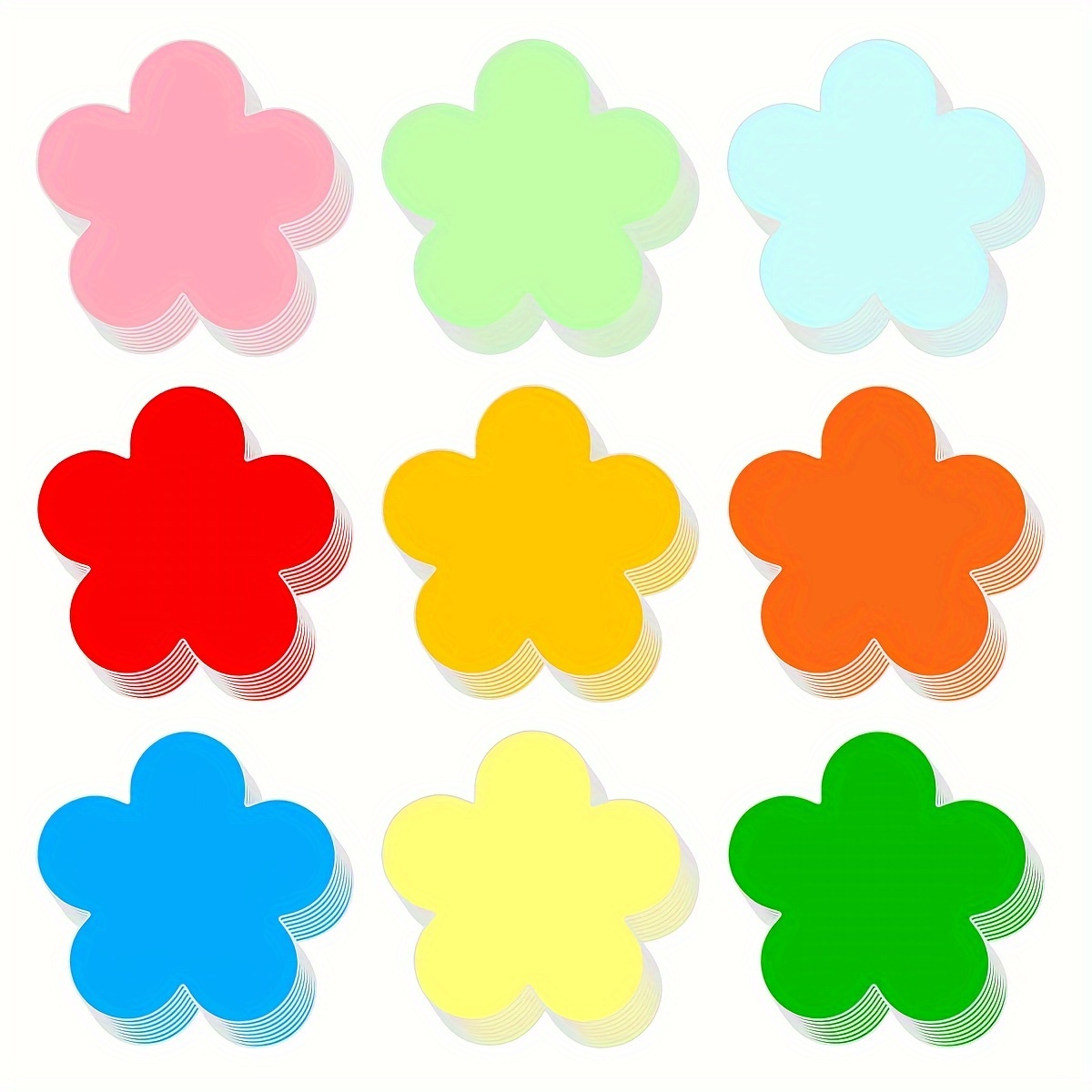 

36-pack Flower Shape Paper Cutouts, Assorted Colors, Blank Creative Die-cuts For Diy Crafts, Art Projects, Classroom Decor