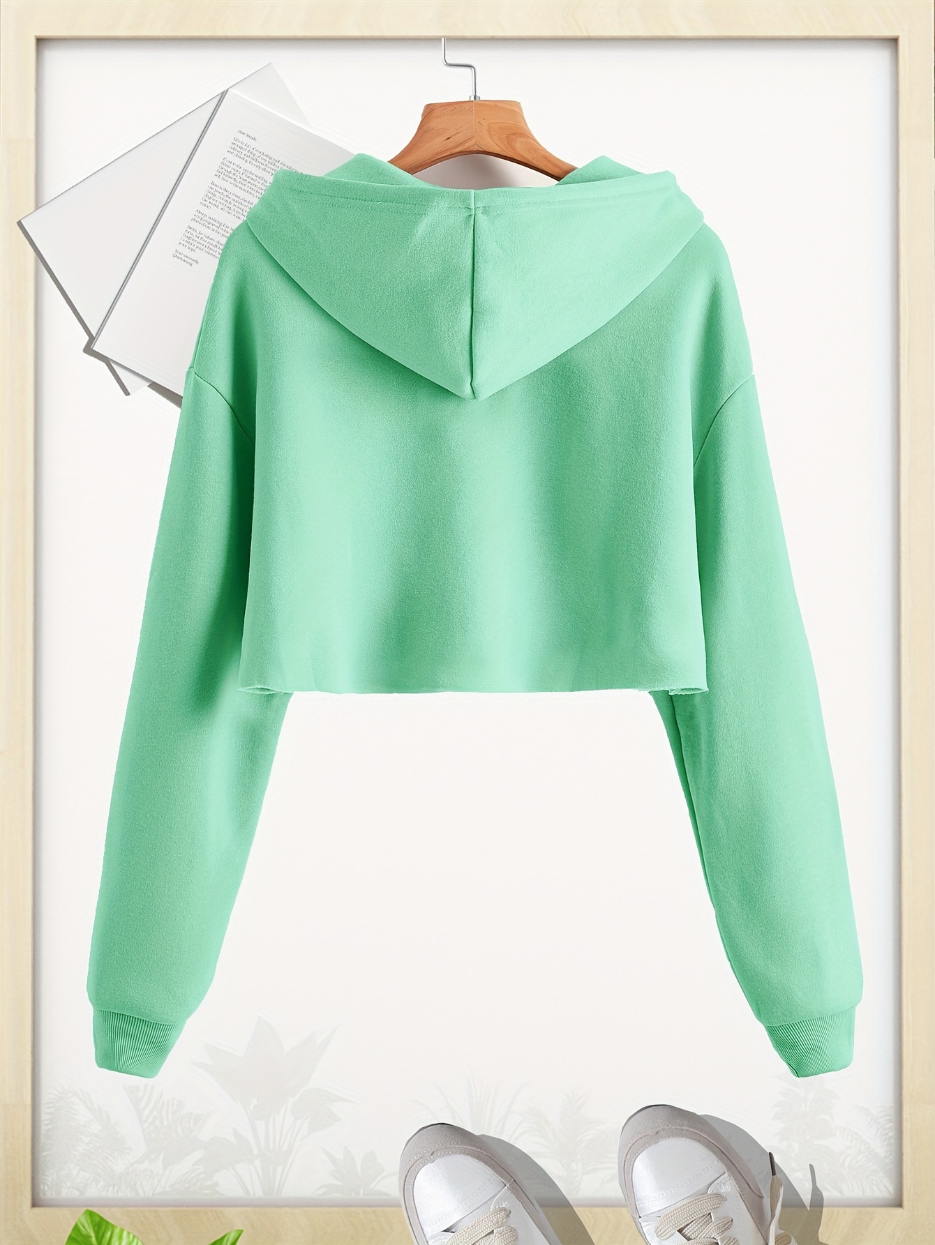 Sweatshirt Kapuzenpulli Kurz Crop Hoodie Damen Hoodie Kurz Damen