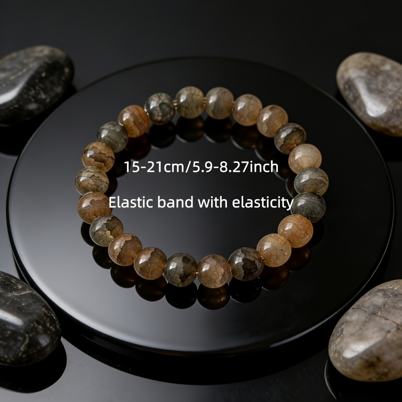 Dragon Patterned Agate Wealth Charm Bracelet, Gift