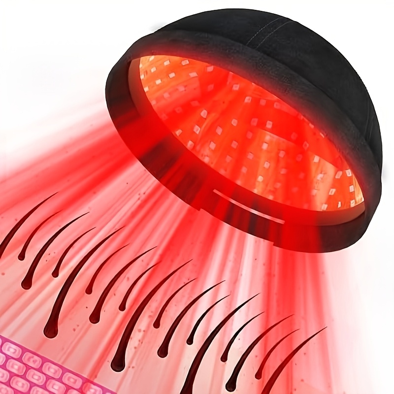 Red And Blue Light Hair Cap for Care Women & Men, Hair Cap Promotes Relax In The Head - 630nm & 465nm, Ideal for Home Use, Light Relax for Hair, Hair Care Accessory, Light Relax Cap, Red Blue Light Cap, Ergonomic Headwear, Dual-Light Design, Easy-Clean Surface, Portable Build, for Care Women Men, Self-Care Enthusiasts