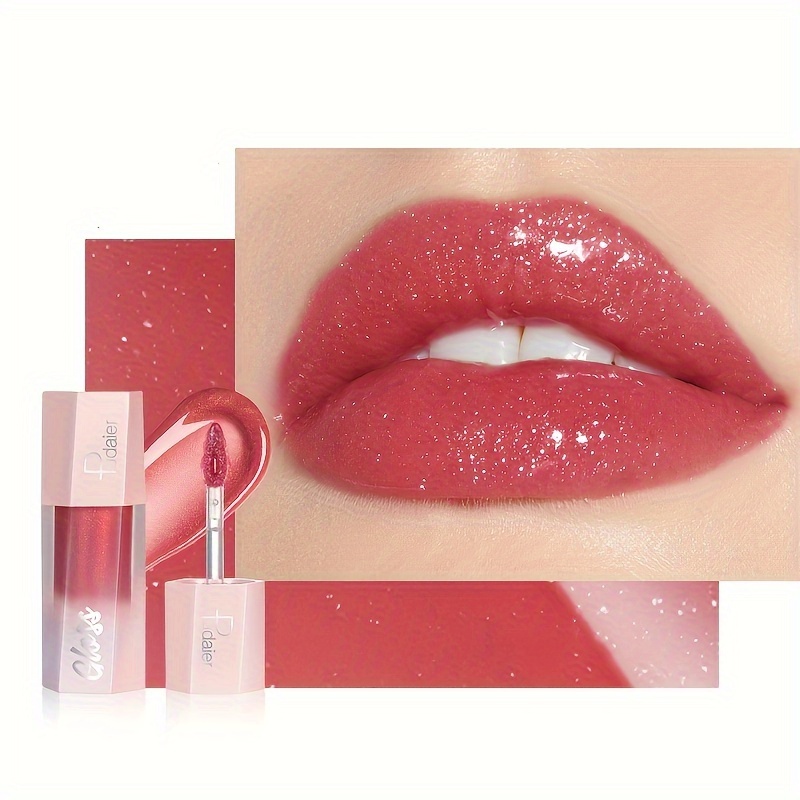 

Glitter Liquid Lipstick, Shiny Finish, Smooth & Long-lasting Waterproof Lip Oil, Gorgeous Lip Makeup Gift For Women - Multiple Shades