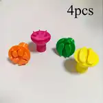 4pcs 动物足迹橡皮泥印章(狐狸、鹿、野猪、刺猬) - 鲜艳的动物与自然设计,适合热爱大自然的人士作为礼物,大自然手工艺品、耐用的塑料印章、创意活动、手工制作的设计、手艺爱好者